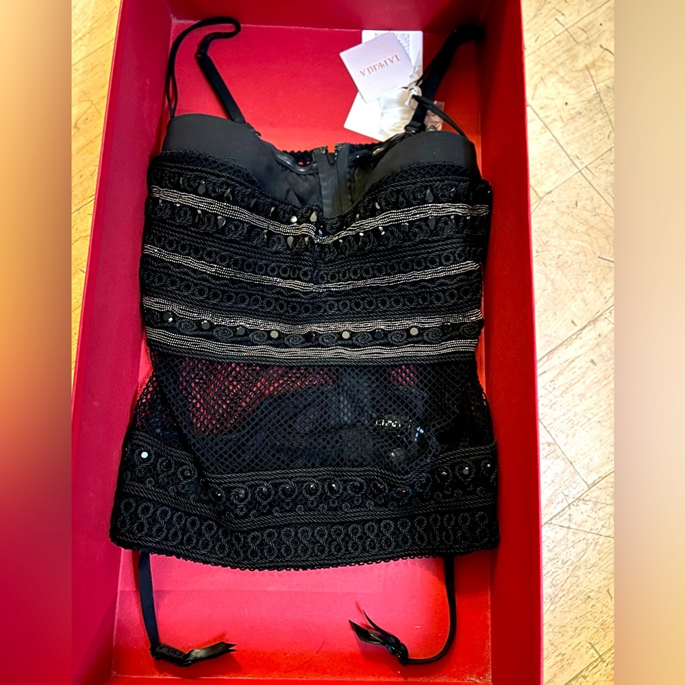 NEW La Perla bead and crystal bustier